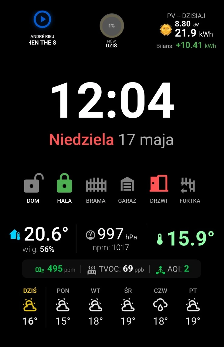 Dedykowany Panel Ścienny Smart Home
